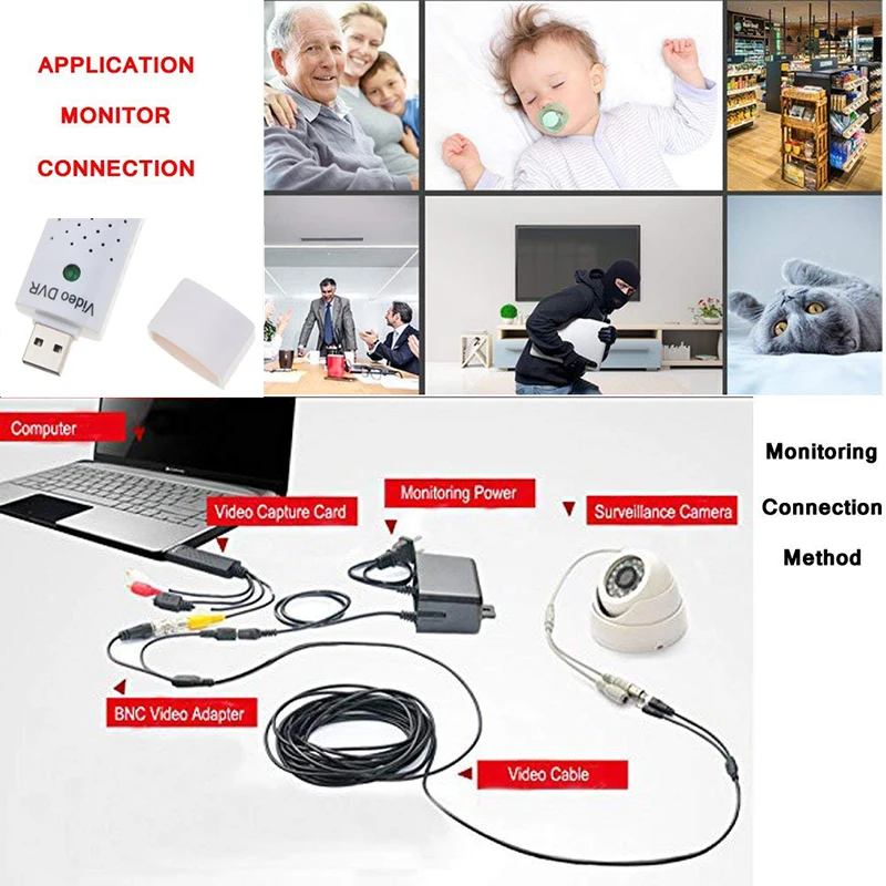 USB 2.0 to RCA cable adapter converter Audio Video Capture Card Adapter PC CableS For TV DVD VHS capture device 630 Accessories