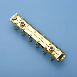 Premium Six - Hole Metal Binding Clip for Loose - Leaf Notebooks and Office Binders (A7 - 15mm gold)