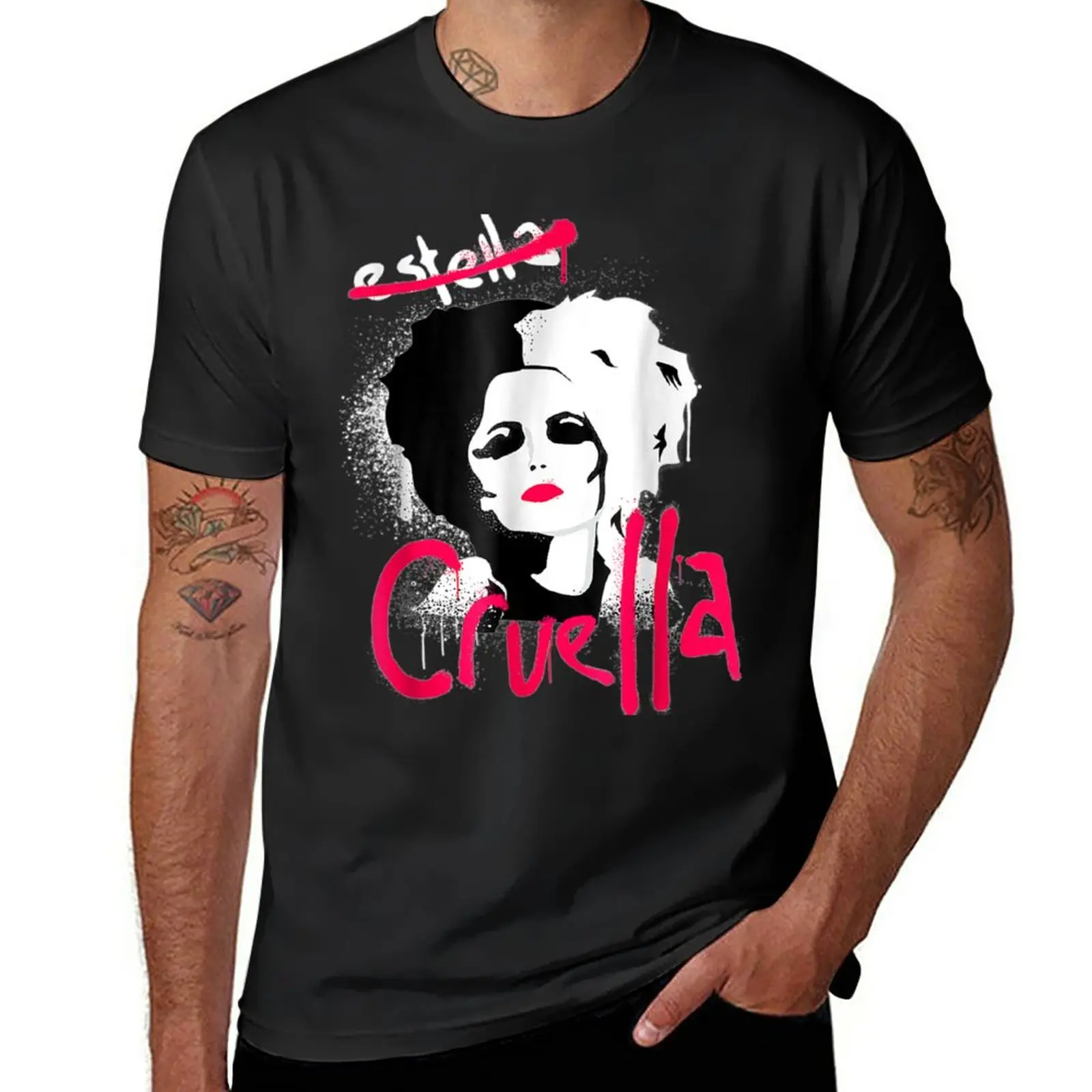 T-Shirt Cruella Deville Semplici Vestiti Estetici Semplici Magliette Bianche Da Uomo