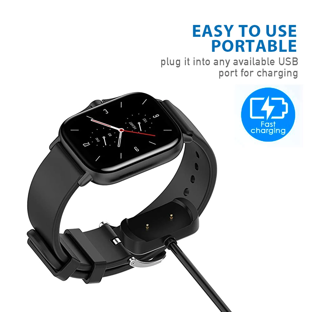 Huami Amazfit T-Rex Pro GTS 2 용 USB 충전 케이블, 미니 어댑터 충전기 크래들, GTS2 POP Zepp E GTR 2 2e 고속 충전기 도크