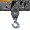 E5BE Hoist Block Wire Rope Lifting Pulley Block Towing Wheel with Hook for Winch - Silver for 800KG/1000KG 2