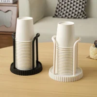 Porte-gobelet en papier jetable, cueilleur de gobelets multifonctionnel, support de rangement de gobelets de bureau, porte-gobelet à café domestique pour la maison 1
