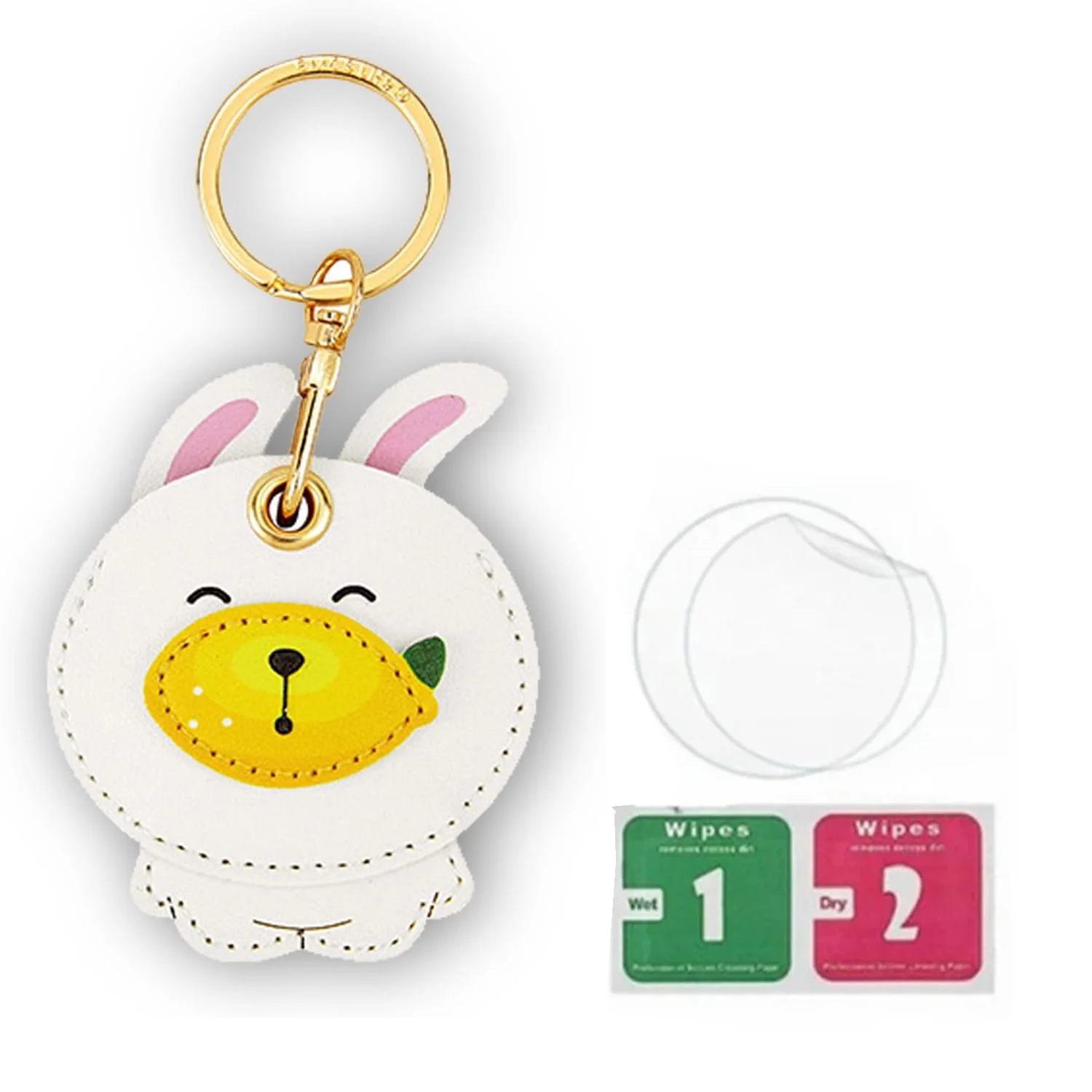 Premium Leather Keychain with Braided Rope - Protective Cover and Anti-Scratch Design