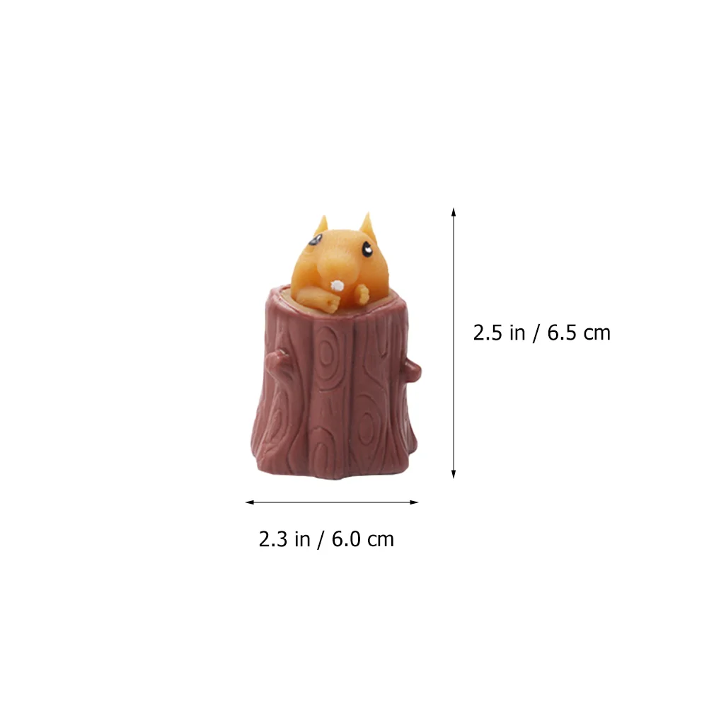 

3 Pcs Squirrel Decompression Toy Party Tricky Stress Reliever Squeeze Props Vinyl Material Stretchy Pressure Relief