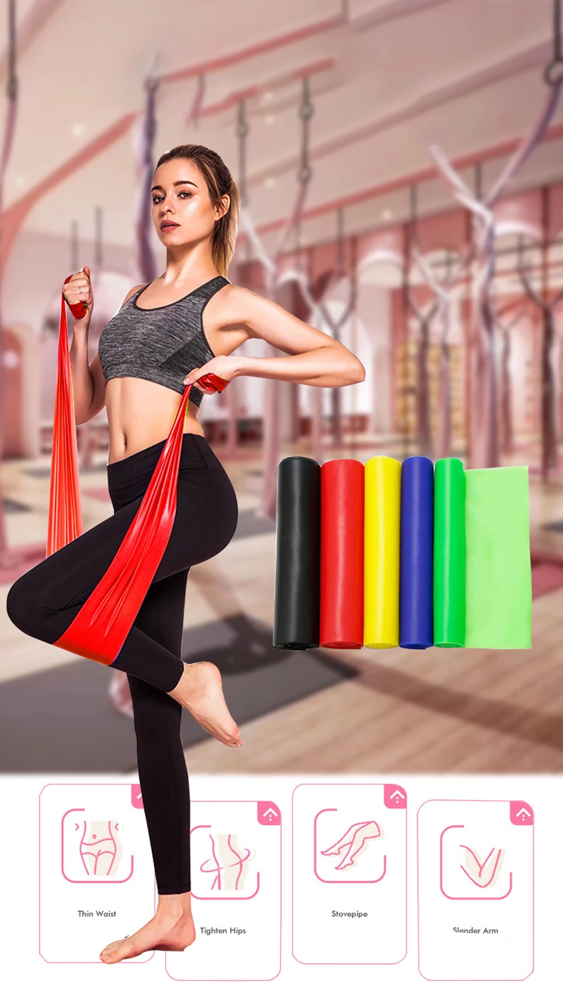 Resistance Bands Set,Bodybuilding Elastic Bands for Exercise Yoga,Pilates,Rehab,Strength Training Fitness Band Yoga Stretch Belt