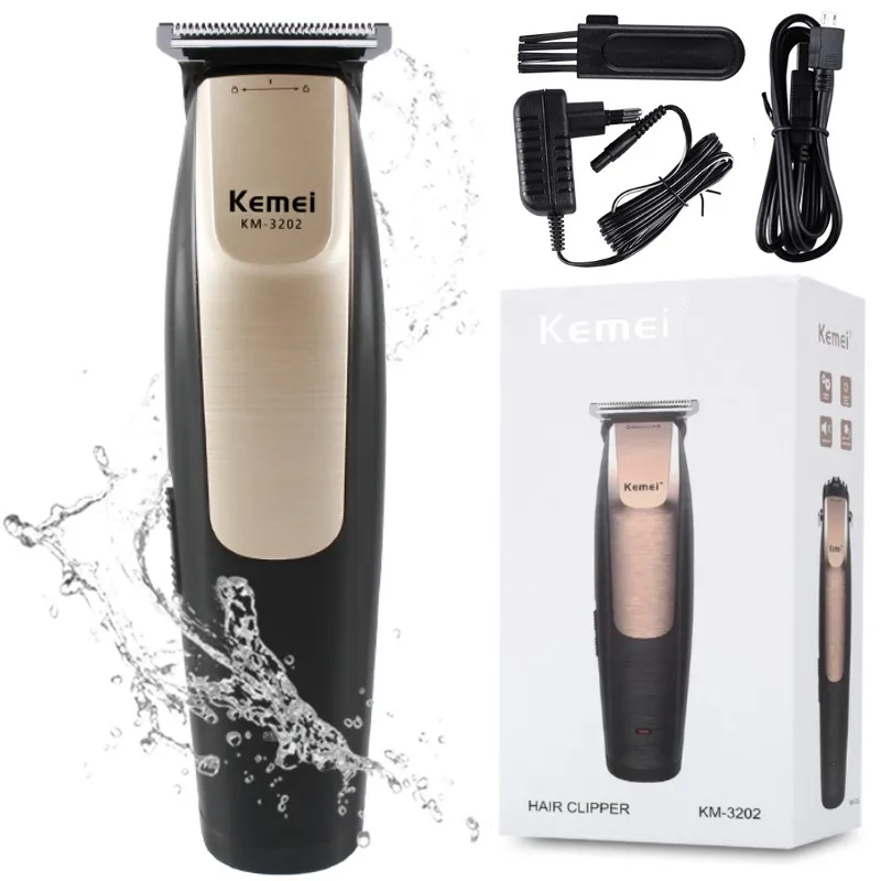 

Kemei Professional Barber Hair Trimmer for Men Two Charging Modes Rechargeable Hair Clipper Grooming Haircut Machine KM-3202