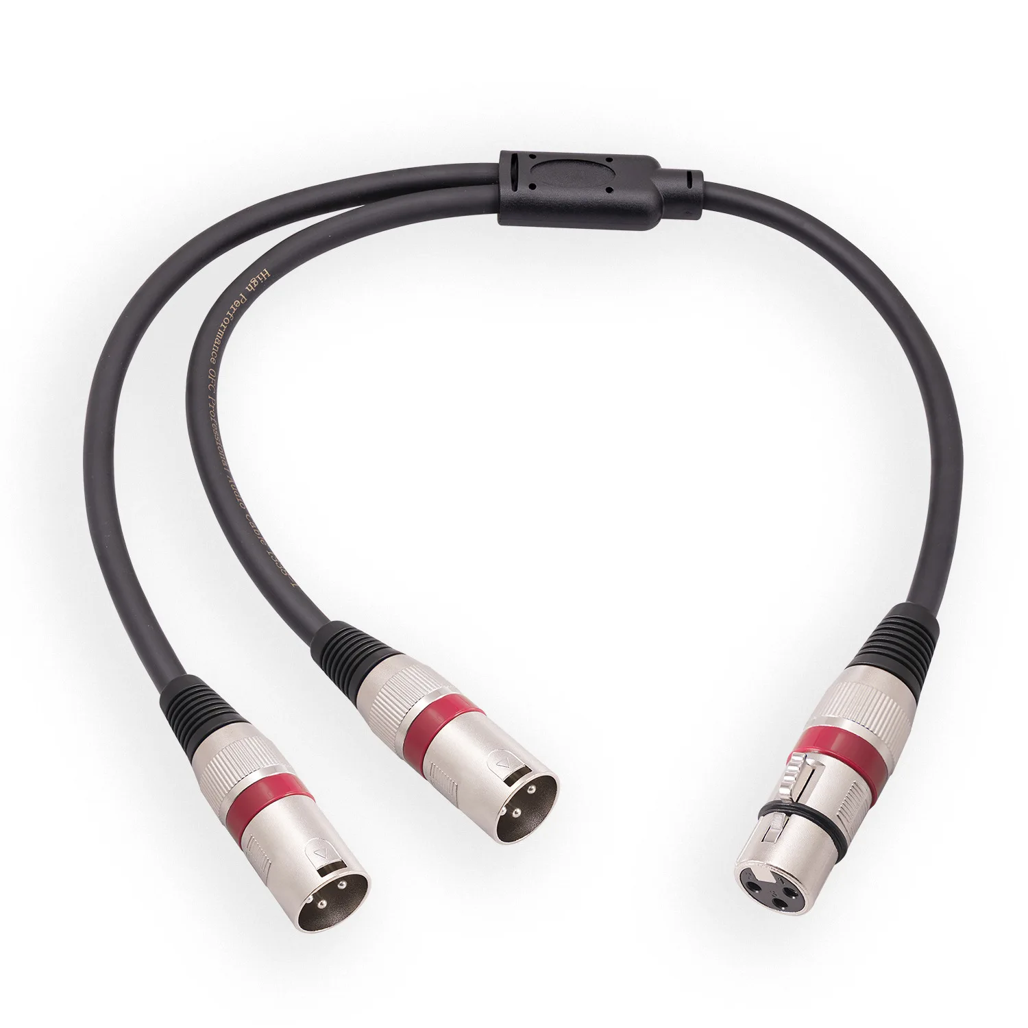 이중 차폐선 0.5m XLR 스플리터 1-2 캐논 AUX 케이블 (1개 암컷, 2개 수컷) 믹싱 콘솔 마이크 캐논 오디오 케이블