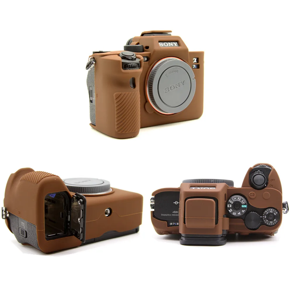 Iii Case de Borracha Silicone Capa Corpo Protetor Pele Quadro para Sony A7siii A7s Iii Ilce7sm3 A7s3 a1 Câmera A7s - Image 4