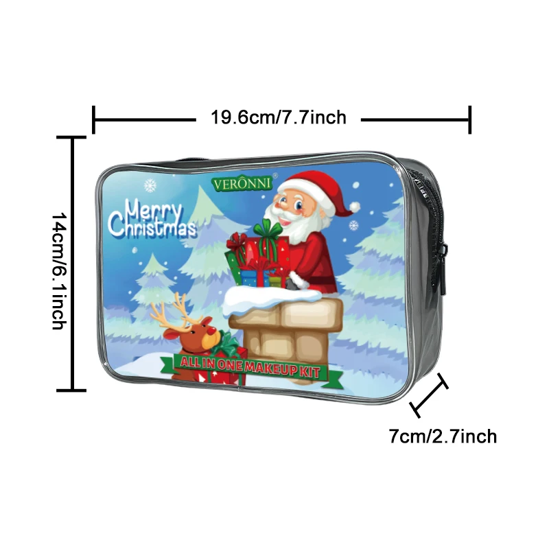 Christmas Makeup Set-7 Piece Multifunction Makeup Face & Eyes Complete Makeup Set,Mascara Concealer Beginner Cosmetics Gift Set 6