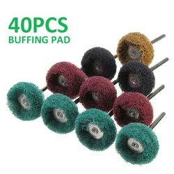 Tampon de polissage de haute qualité, pour le nettoyage de Surface métallique, meulage rotatif, outils abrasifs, accessoires, 40 pièces, 25mm 