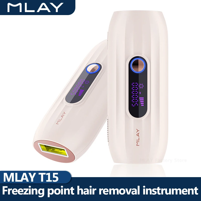 MLAY T15 New IPL Freezing Point Bikini Hair Removal Device Fast Shoting High Energy 500000 Flashes Laser Epilator Dropshipping ipl hair removal laser with ice cooling 9 energy levels 999900 flashes permanent hair removal whole body treament for women men