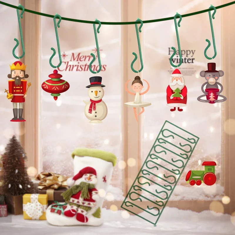 10/400Pcs Mini Plastic Christmas Hook S-Shaped Xmas Tree Ball Pendants Ornament Hanging Hanger DIY Navidad Home Party Decoration