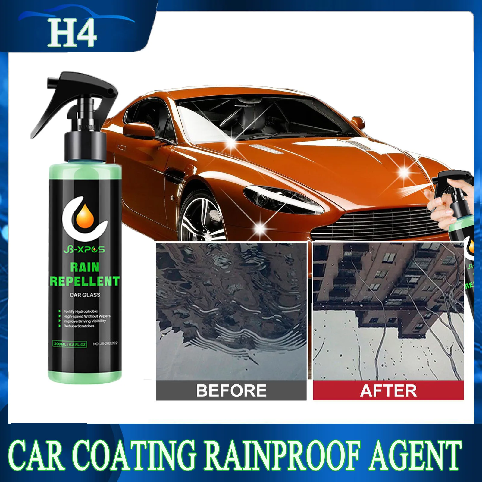Antirain agent for car glass Windshield coating agent antifogging car window water repellent