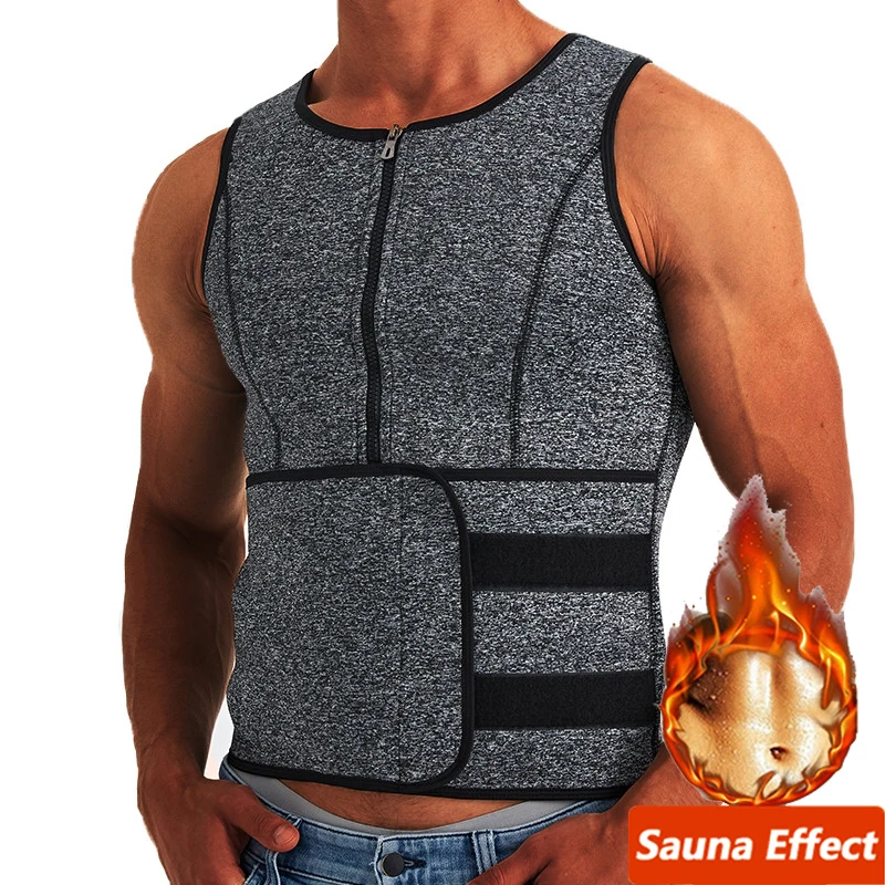 Body Shaper Men Body Shaper Waist Trainer Sauna Suit Sweat Vest Slimming Underwear Weight Loss Shirt Fat Burner Workout Tank Tops Shapewear