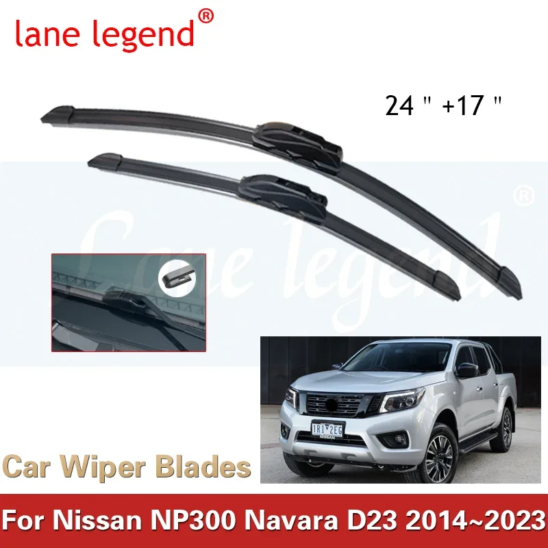 For Nissan NP300 Navara Frontier D23 2014~2023 Car Front Wiper Blades Window Windshield Windscreen Brushes Auto Replacement Part