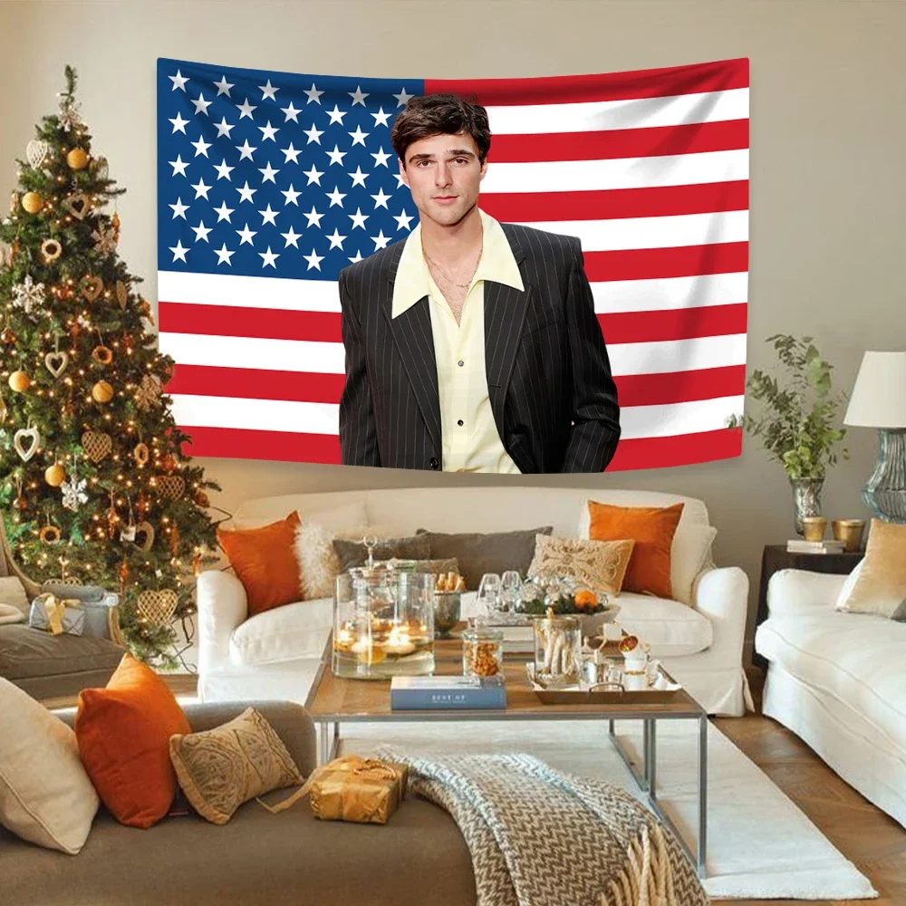 Description Picture 5 of itemXxDeco Jacob Elordis America Flag Tapestry Multipurpose Room Decorating Bedroom Background Cloth Sofa Blanket Christmas Gift