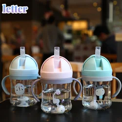 Taza de alimentación para bebé y niños, botella con pajita para beber y aprender a comer, 250/350ml