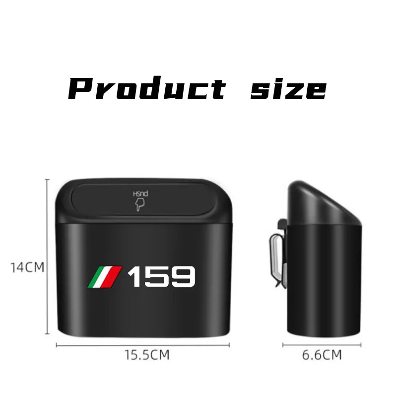 

Portable Car Trash Can Hanging type With Lid Multifunctional Automotive Garbage Storage Box for 159 Auto Accessories