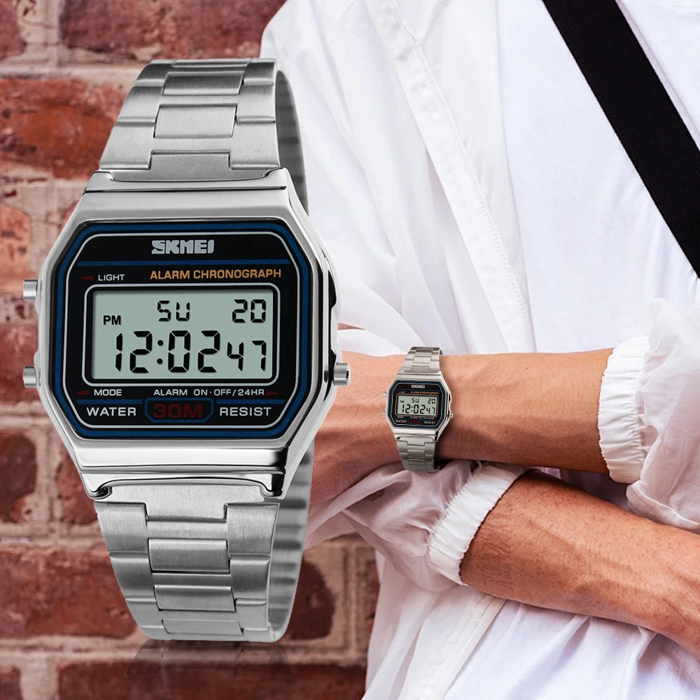 Stainless Steel Best Digital Hand Watch Skmei Best Digital