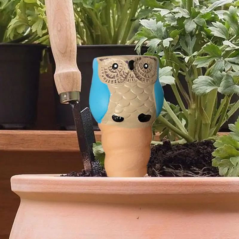 Owl Shape Automatic Irrigation Spikes Garden Waterer 4PCS Self-Plant Watering Devices Watering Spikes Automatic Indoor