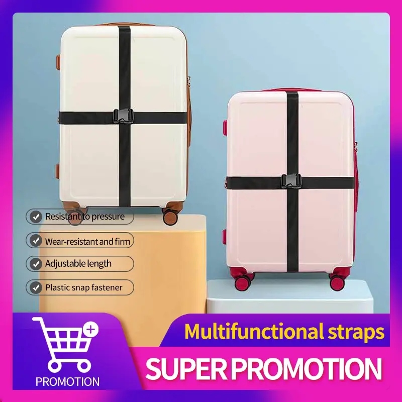 Travel Tie Down Strap Black Durable Nylon Tied 200CM Adjustable Frenulum Cargo Luggage Lash Belt WithBuckle Camping Tool