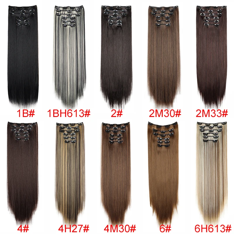 Synthetic Clip in Hair Extensions 3