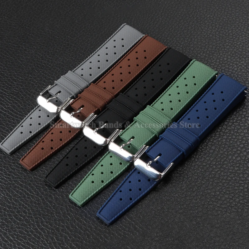 Premium Tropic Silicone Quick Release Watch Strap - Durable Rubber Bracelet Replacement