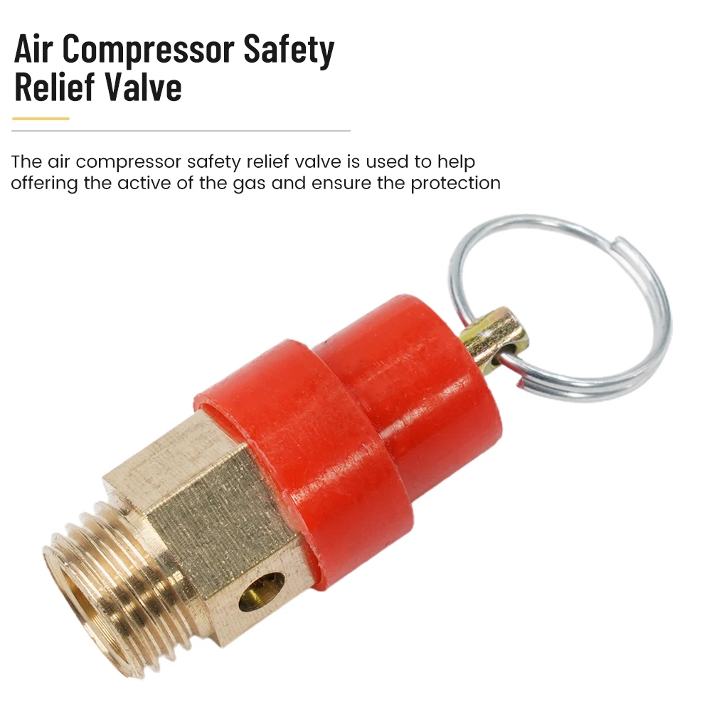 Air Compressor Pressure Safety Relief Valve Brass 1/8" 1/4'' For BSP 8kg 120PSI Pressure Release Regulator Air Compressor Access