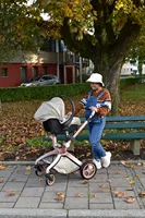 Hot mom Baby Stroller 2 in1 3 In 1 Travel System High view Folding pram - Image 6