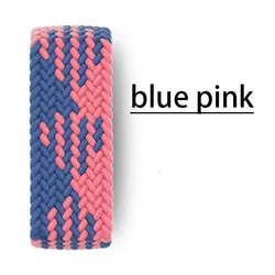 Braided Solo Loop Strap - Stylish and Comfortable Watch Bracelet - S (Blue Pink)