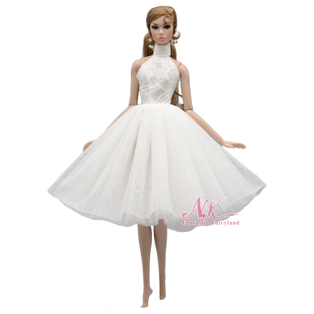 Elegant Lace Doll Outfit Collection - Fashionable Dresses and Accessories