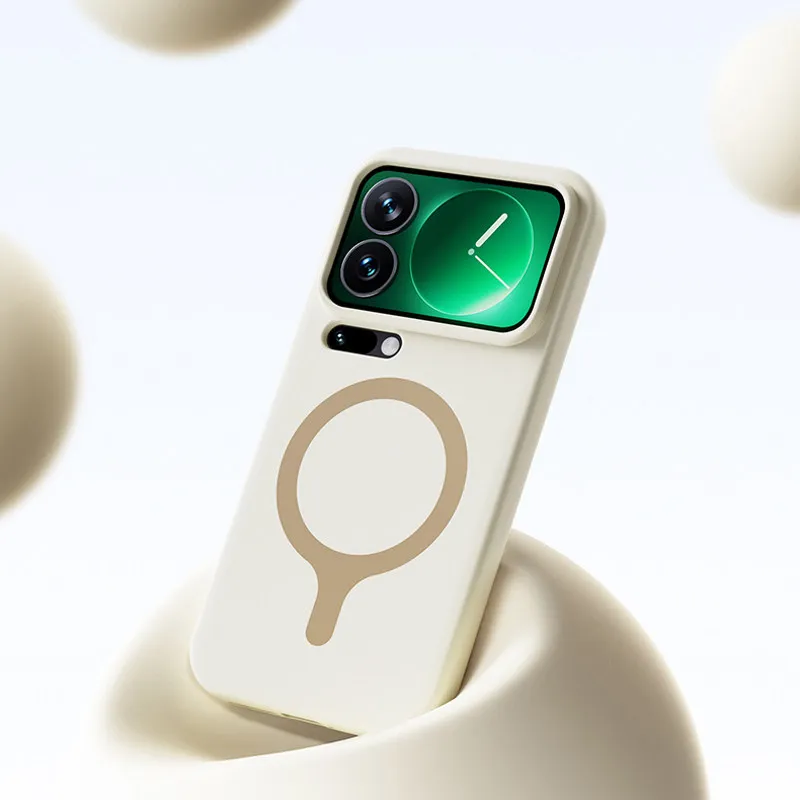 Premium Skin-friendly Frosted Magnetic Cover in Color Contrast Design