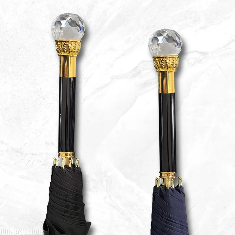 Parapluie Automatique En Verre Teinté Coupe-vent - Protection UV, 100x54 Cm - Accessoire Mode Femme
