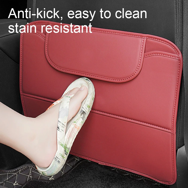 Baby Kids Anti Kick Pad Interior Car Seat Back Anti Child Kick Pads Universal Seat Back Storage Bag Scratch Organizer Bags