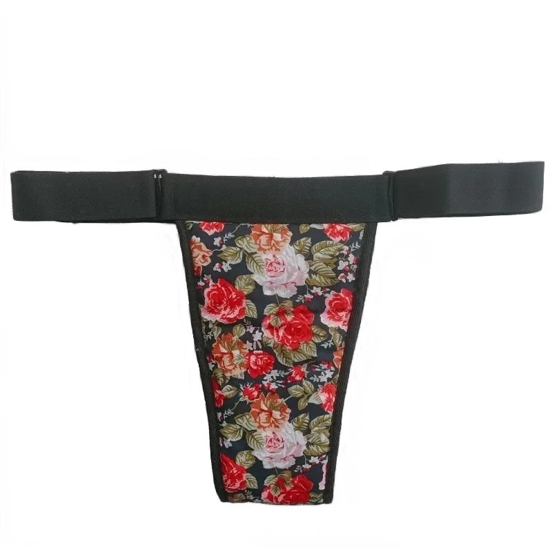 

Man's Light Weight T-briefs Live Show Dance Private Party Sexy Costumes Panty Floral Grahpics Handmake