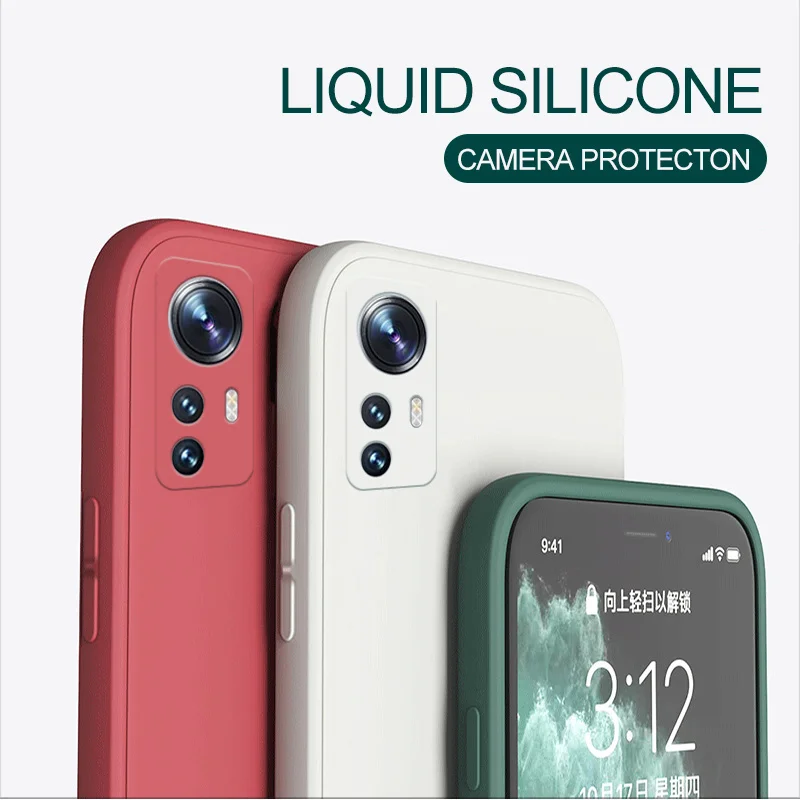 Pour Mi 11 Lite Coque de protection pour Xiaomi Mi 11 Lite 11T 10T 9T Poco F3 X4 Redmi Note 11 10 9 Pro Original Liquid Silicone Ca_voghion.com