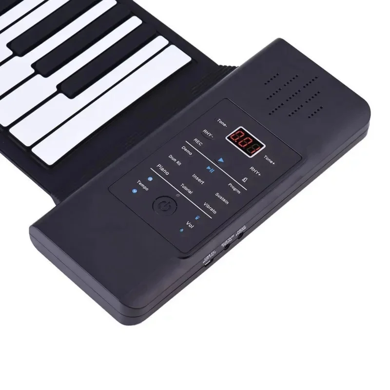 DZQ 88 Key Hand Rolled Piano With Thickened Silicone And Built-in Battery Foldable Electronic Piano For Adults