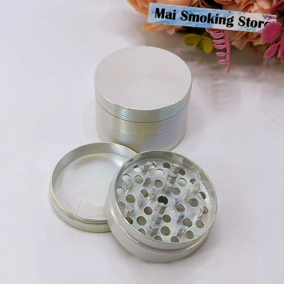 Nut Spice Grinder Herb Grinder Herb Spice Grinder 1.6/2inch Metal 4-layers Manual Salt Mill Spice Mortar