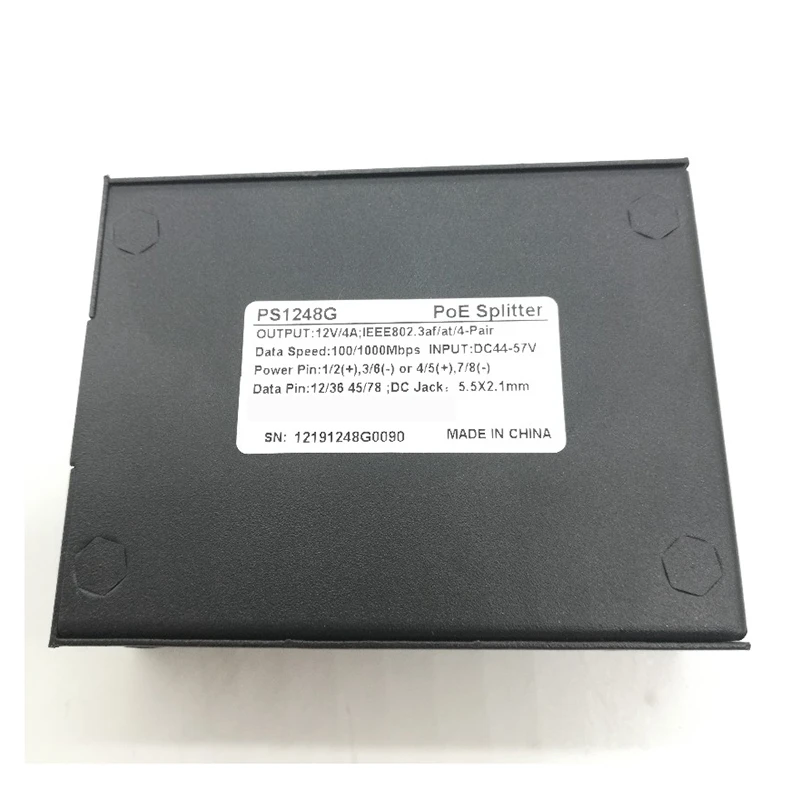 

PS1248G 12V 4A 48W гигабитный PoE сплиттер высокого качества
