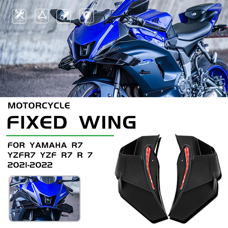 

Fixed Wind Wing for Yamaha YZF-R7 YZF R7 R 7 2021 2022 Motorcycle Aerodynamic Winglets Windshield Fairings Black Accessories New