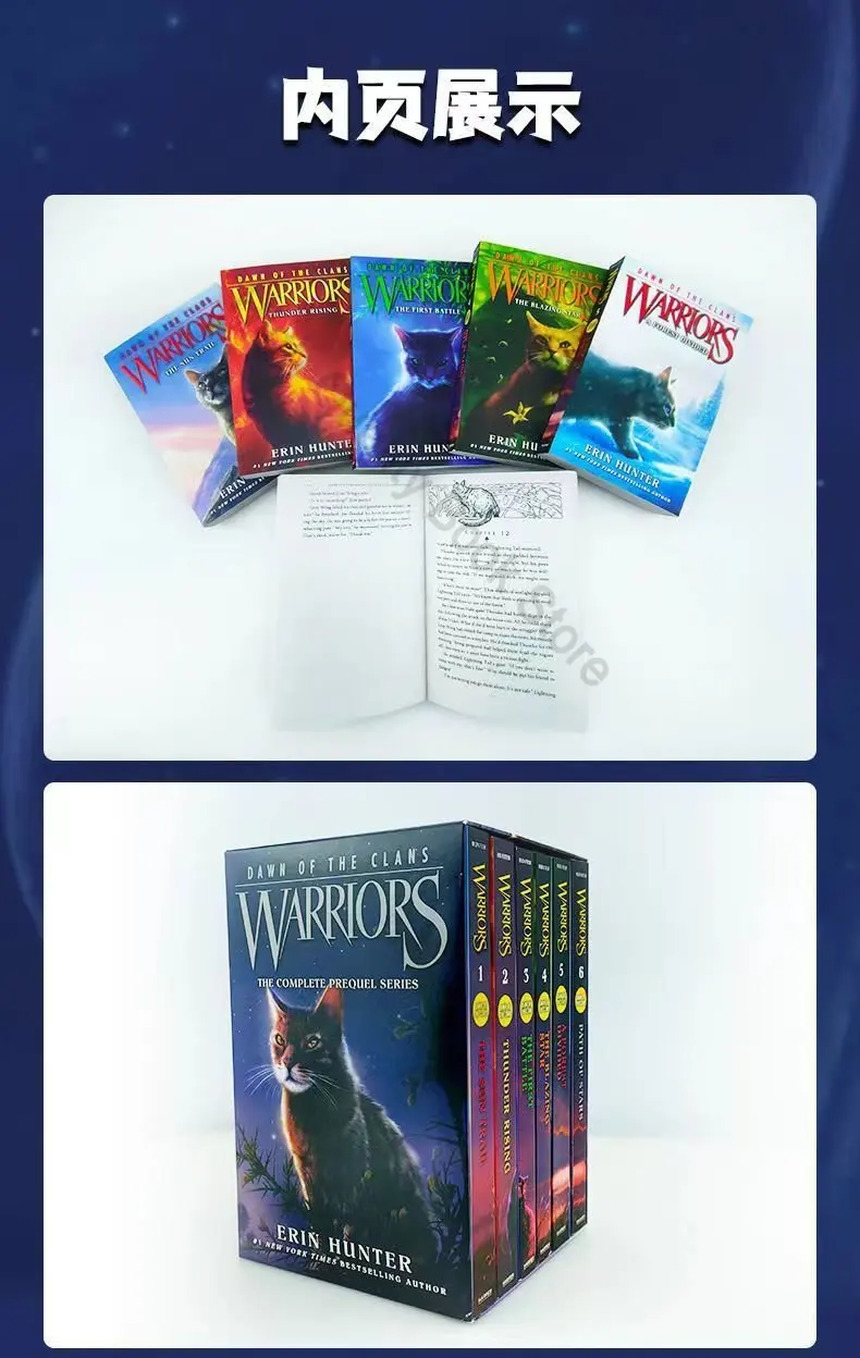 36 Books Cat Warrior One, Two, Three, Four, Five And Six Parts Full English  Original Children's Book Legendary Cat Clan Warriors - Languages -  AliExpress