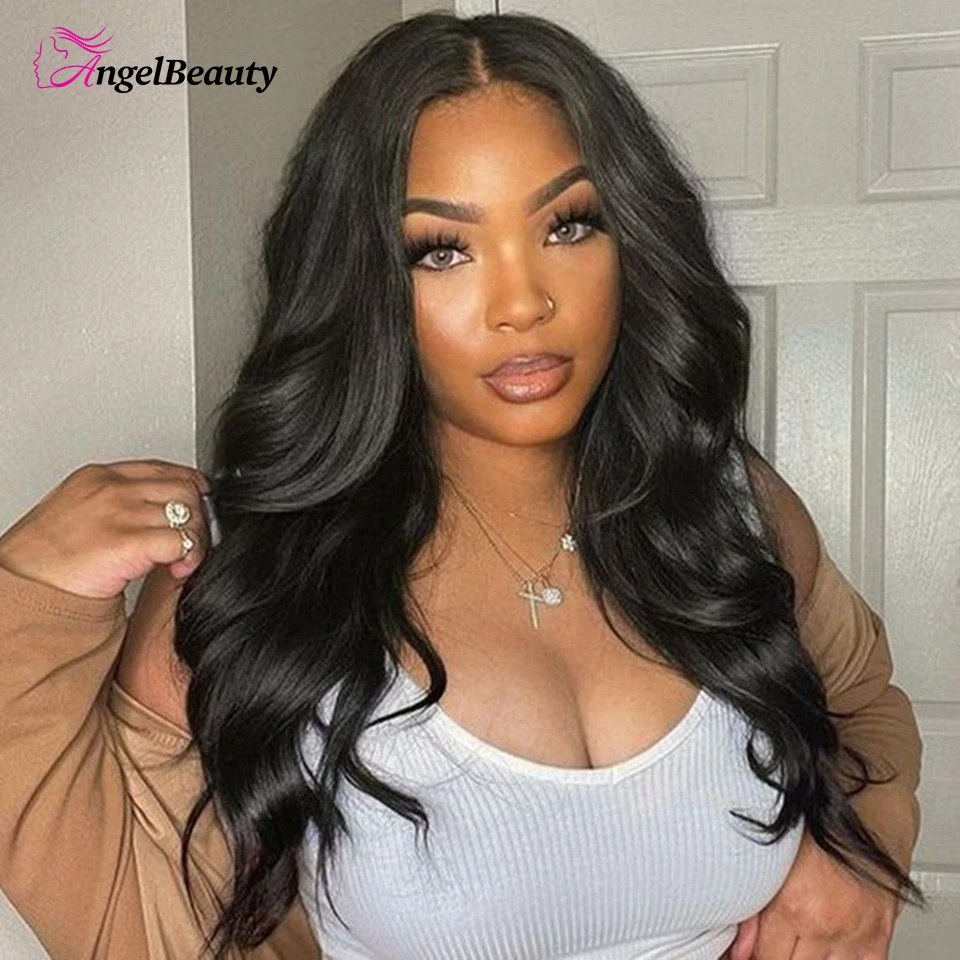 

HD Transparent 13x6 Lace Front Human Hair Wigs Indian Body Wave 360 Lace Frontal Wig For Women Pre Plucked 4x4 Closure Wig Remy