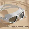 Swimming Goggles Waterproof Anti-fog HD Professional Men Women Large Frame Diving Goggles Ear Plugs Set 3