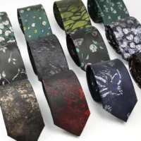 New Design Wedding Men Tie Black Green Grey Paisley Flower Neckties Men Business Dropshipping Groom Collar Accessories Gift