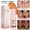 MLSMILE Powder Foundation Stick Waterproof, Anti-Sweat, BrighTening Smoothing Concealer Stick with Light Matte Liquid Foundation 1