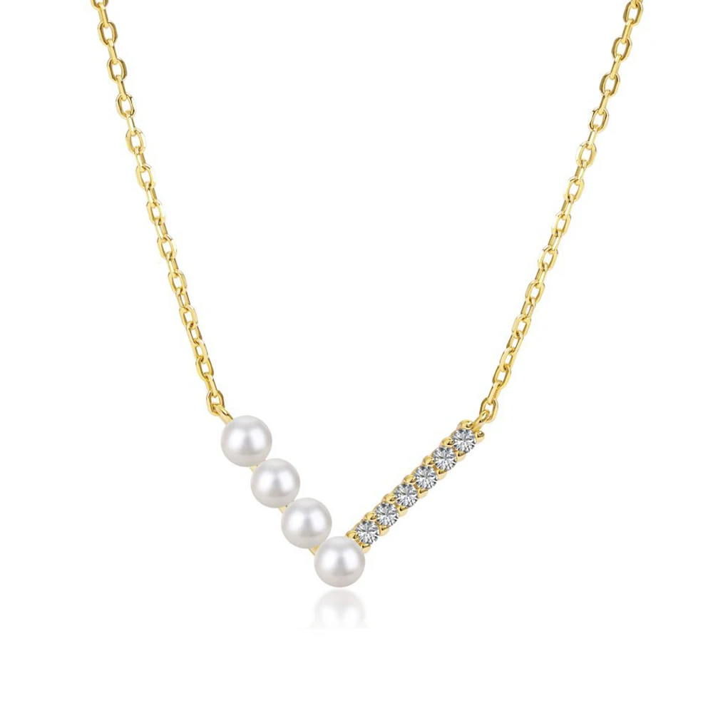 

Женское колье из серебра 925 пробы, V-образный