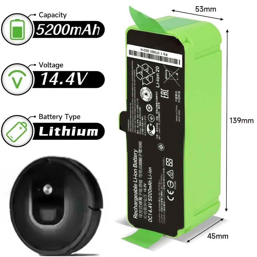 Сменный аккумулятор Aleaivy 14.4V 5200mAh для iRobot Roomba серий 600/800/900, обзор, отзывы, характеристики, купить