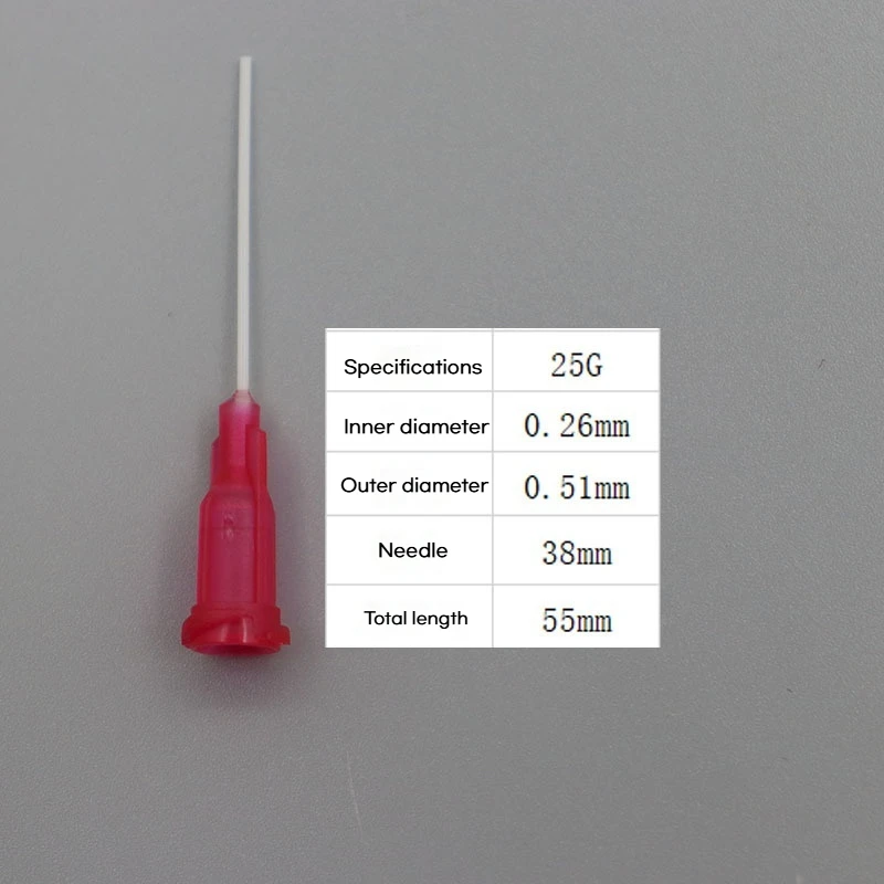 Lot De 50 Aiguilles De Distribution 25G 1.5" - Acier Flexible Rouge - Neuf Uxcell