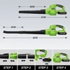 WORKPRO 20V Cordless Electric Air Blower Leaf Snow Blower Dust Collector Sweeper  Adjustable Speeds Garden Power Tools 5