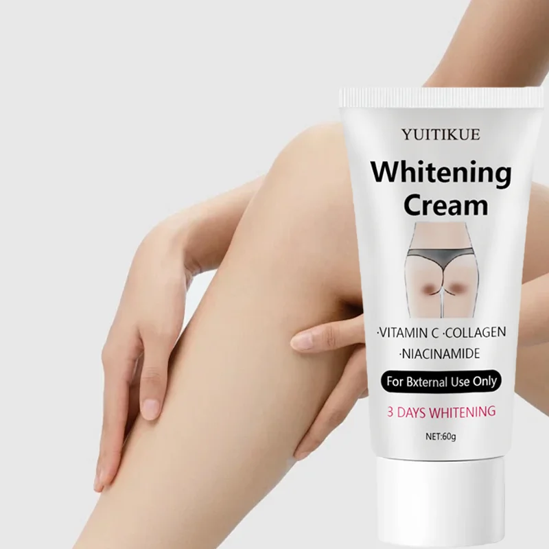 60g Whitening Body Lotion & Moisturizer - Alcohol-Free, Moisturizing Formula for Back, Legs, Arms - Contains Collagen Hyaluronic